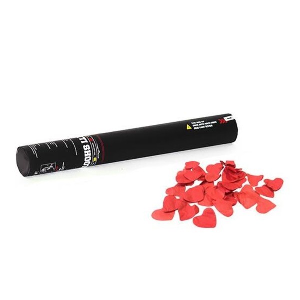 Magic FX 50cm Handheld Confetti Cannon, Red Hearts