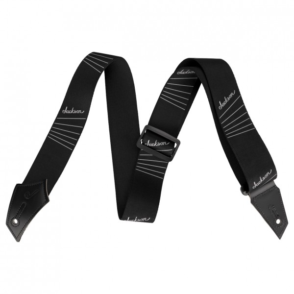 Jackson Strap with String Pattern, Black/White