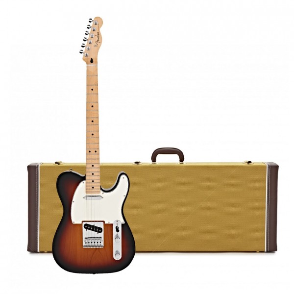 Fender Player Telecaster MN, 3-Color Sunburst & Case, Tweed