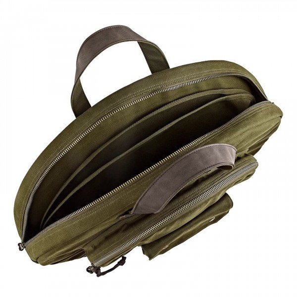 Meinl 22" Canvas Collection Cymbal Bag, Forest Green Open