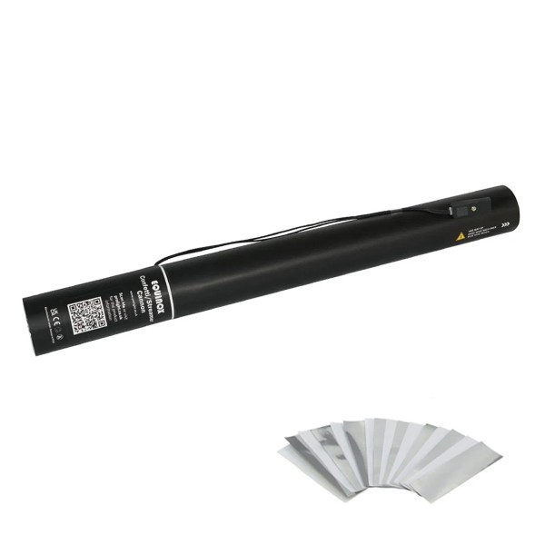 Magic FX 50cm Electric Confetti Cannon, White/Silver
