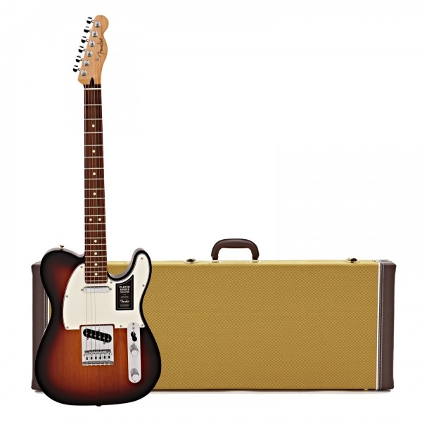 Fender Player Telecaster PF, 3-Color Sunburst & Case, Tweed