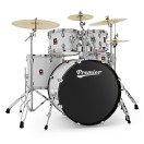 Premier Revolution 22", Kit 5 F&ucirc;ts et Pack Cymbales, Blanc