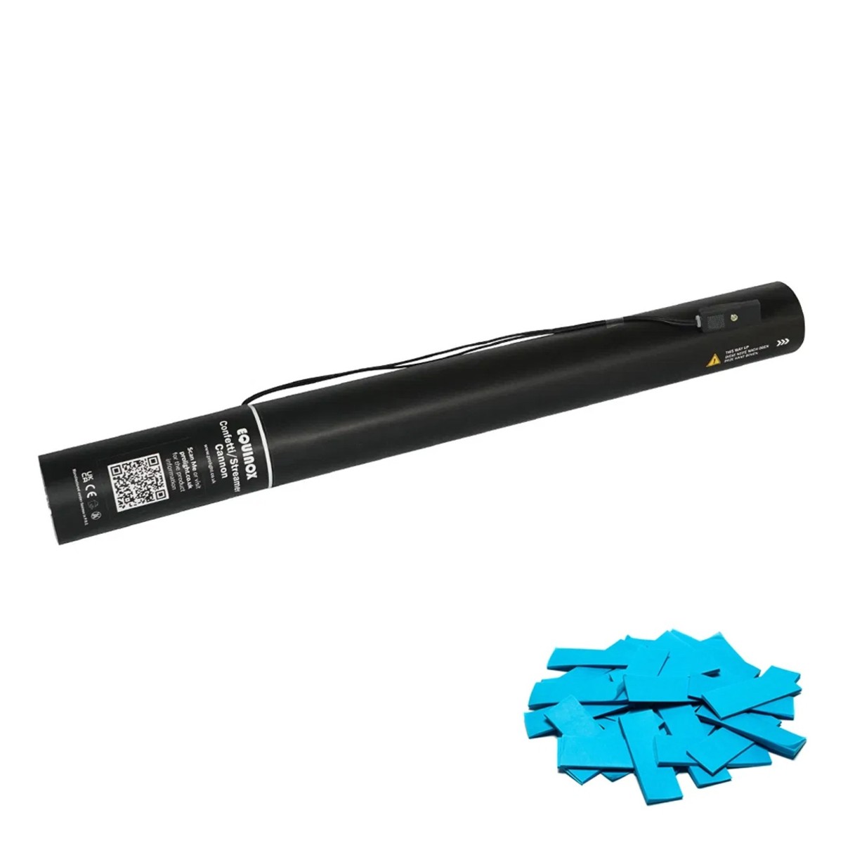 Click to view product details and reviews for 50cm Electric Confetti Cannon Light Blue.