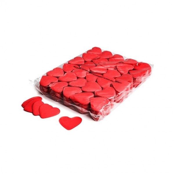 Magic FX 1kg Slowfall Confetti Hearts, Red