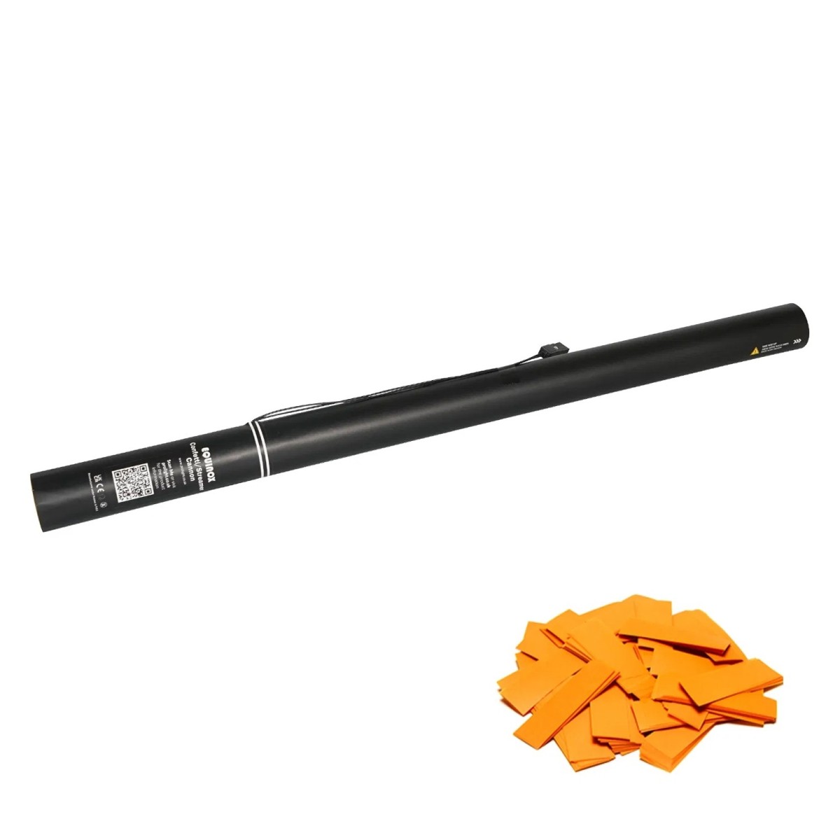 Click to view product details and reviews for 80cm Electric Confetti Cannon Orange.