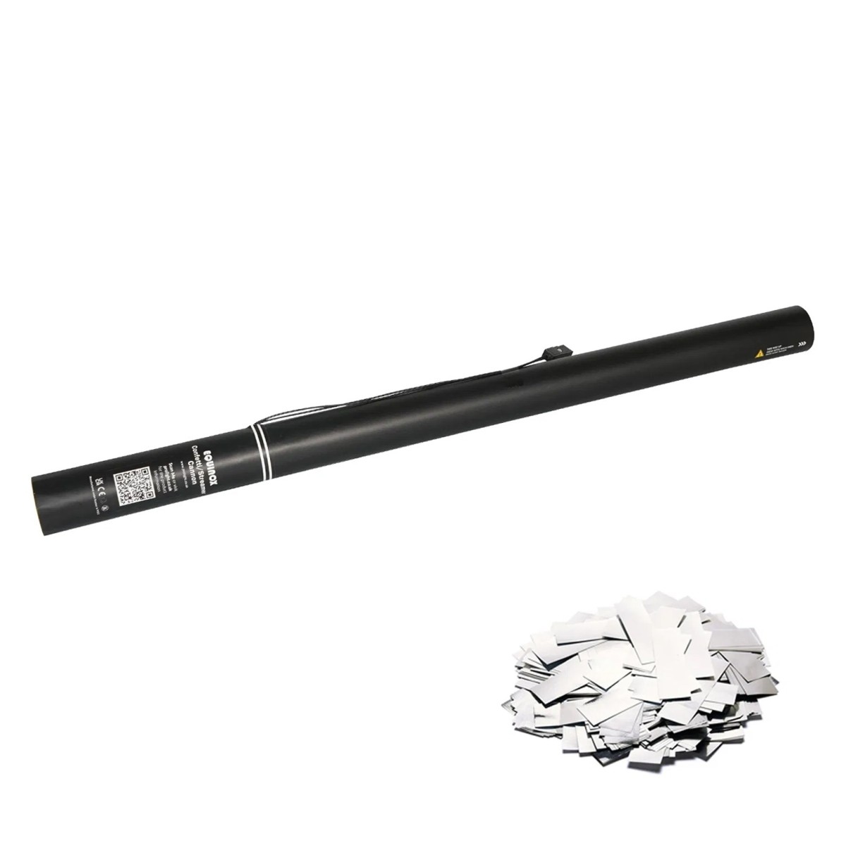 Click to view product details and reviews for 80cm Electric Confetti Cannon Metallic Silver.