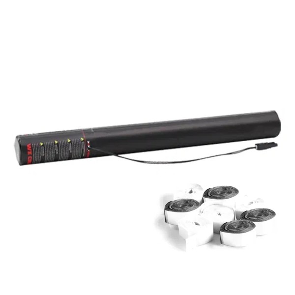 Magic FX 50cm Electric Streamer Cannon, White/Silver