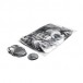 Kovové okrúhle konfety Magic FX 1kg, Silver