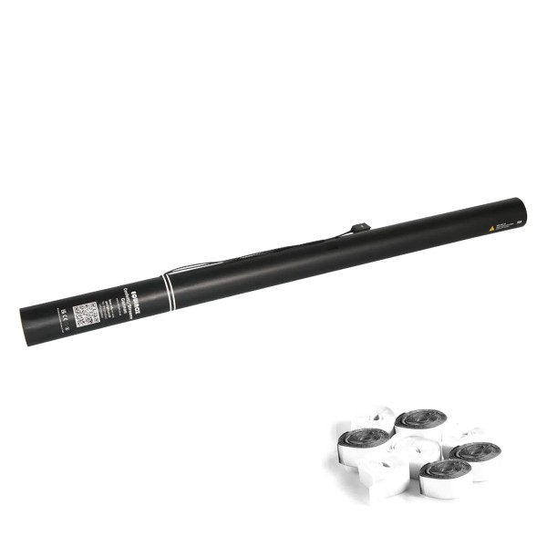 Magic FX 80cm Electric Streamer Cannon, White/Silver