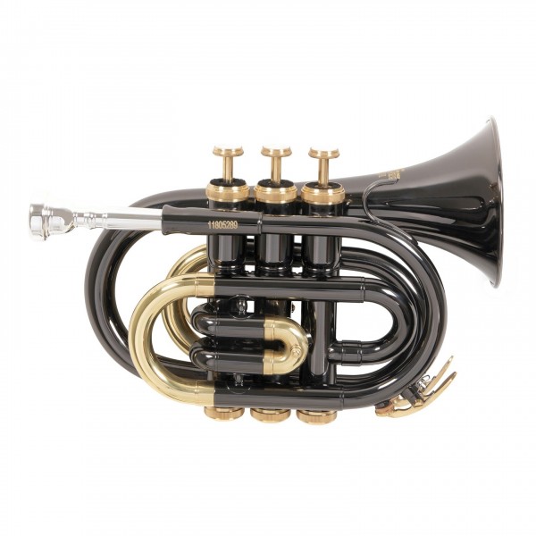 Roy Benson PT101K Pocket Trumpet, Black and Gold Main