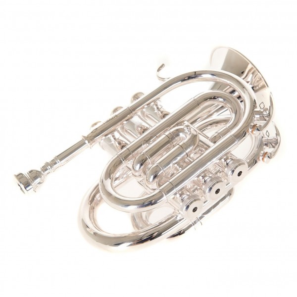 Roy Benson PT101S Pocket Trumpet, Silver Side