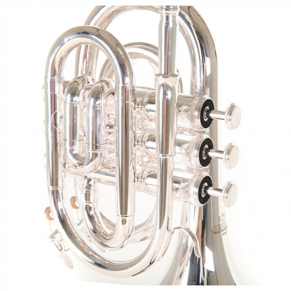 Roy Benson PT101S Pocket Trumpet, Silver Valves