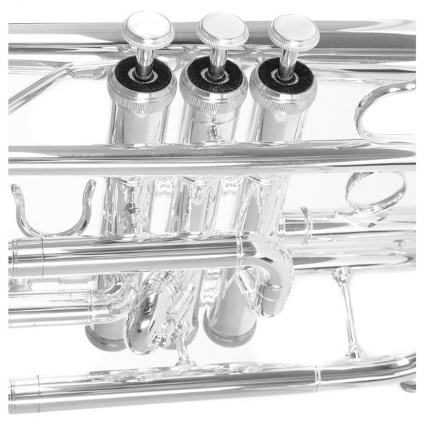 Roy Benson CR202 Bb Cornet, Silver Plated Pistons