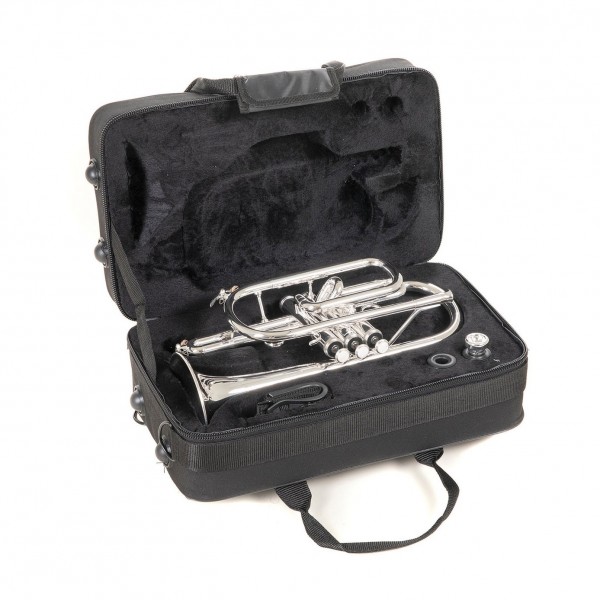 Roy Benson CR202 Bb Cornet, Silver Plated In Case