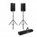 Alto Professional TS408 Active PA Speaker Pair with Speaker Stands - Pair