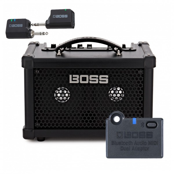 Boss Dual Cube Bass LX Bass Guitar Amplifier & Btooth MIDI ADPTR