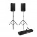 Alto Professional TS412 Active PA Speaker Pair with Speaker Stands - Pair