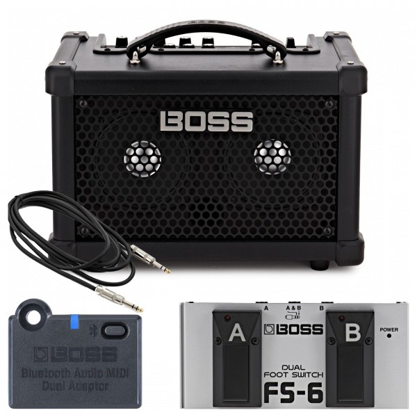 Boss Dual Cube Bass LX Bass Guitar Amplifier Complete Bundle