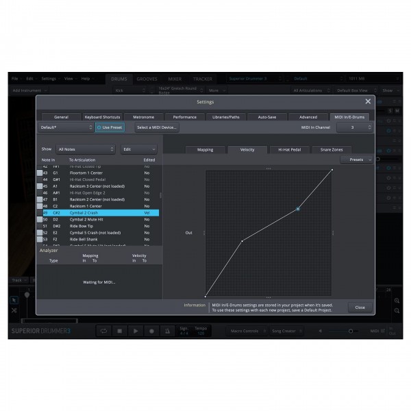 Toontrack Superior Drummer 3 - Mapping