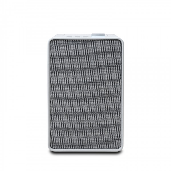 Pure Evoke Compact Music System, Cotton White Front View Without Screen