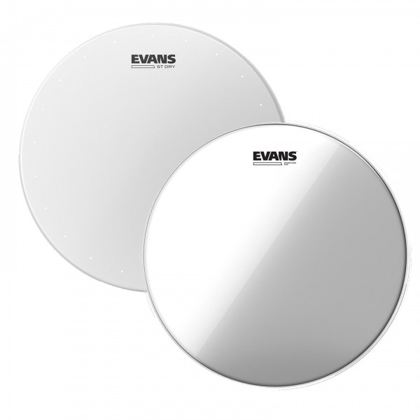 Evans ST DRY Coated Snare Drum Head & Snare Side Hazy 300 Pack, 14''