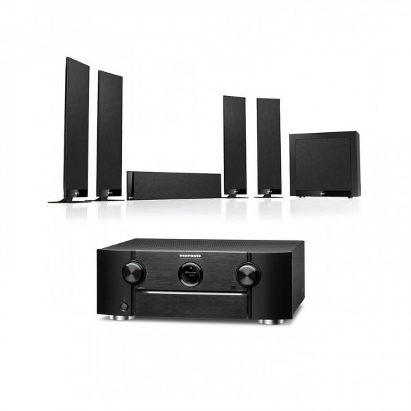 Marantz SR6015, Black KEF T305 Speaker Package, Black at