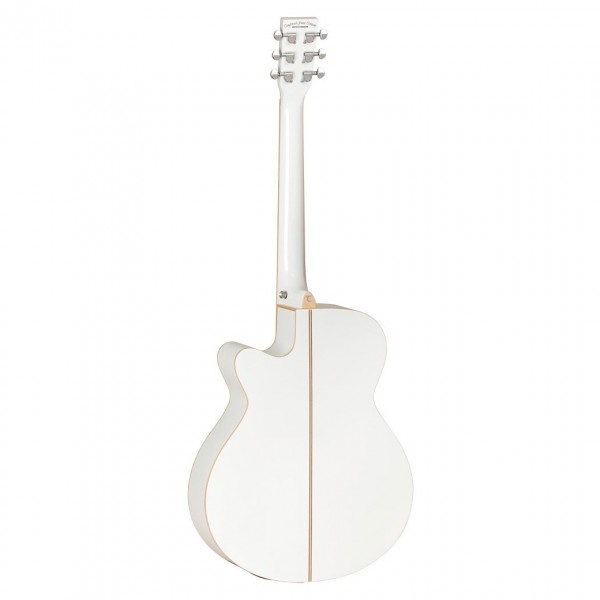 Tanglewood Winterleaf TW4-BLW Super Folk, Whitsunday White Gloss back