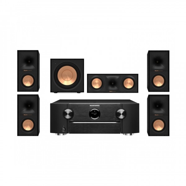 Marantz SR6015, Black & Klipsch R-50M 5.1 Speaker Package, Black at AV.com