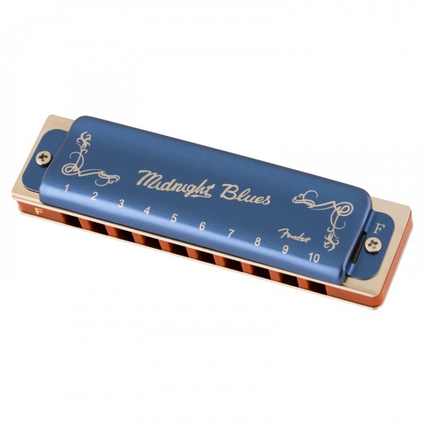 Fender Midnight Blues Harmonica, Key of F Fender Midnight Blues Harmonica Fender Harmonica, Key of F Fender Midnight Blues F Fen