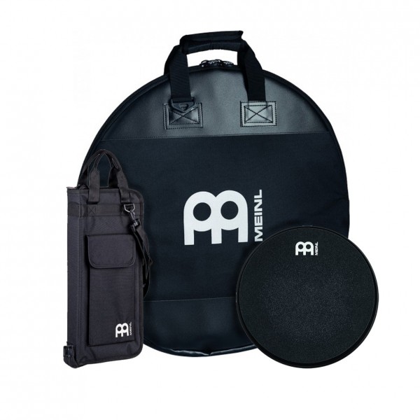 Meinl 22" Cymbal Bag, Stick Bag & 6'' Marshmallow Practice Pad Bundle