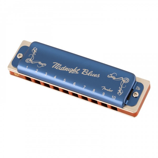 Fender Midnight Blues Harmonica, Key of B Flat Main