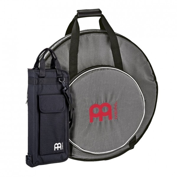 Meinl 22" Ripstop Cymbal Backpack & Stick Bag Bundle, Carbon Grey