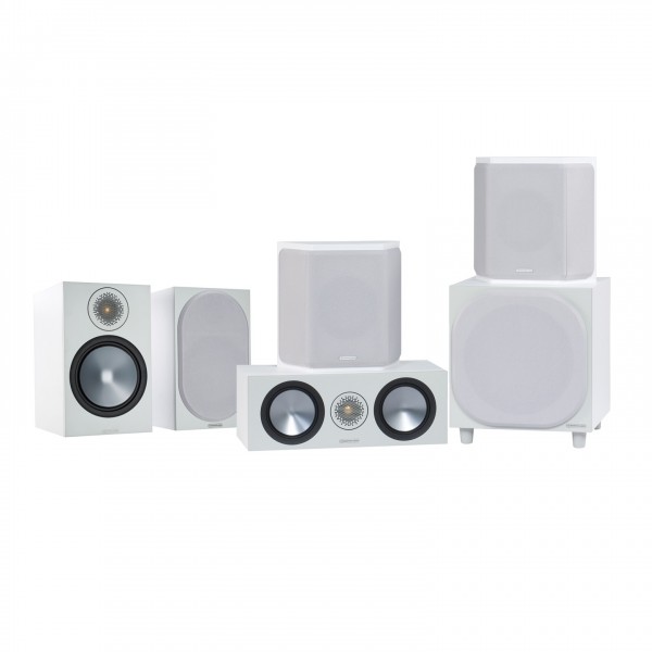 Monitor Audio Bronze 100 5.1 Speaker Package, White