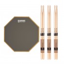 RealFeel Evans Apprentice Pad 7'' & LA Special 5A Wood Tip Sticks