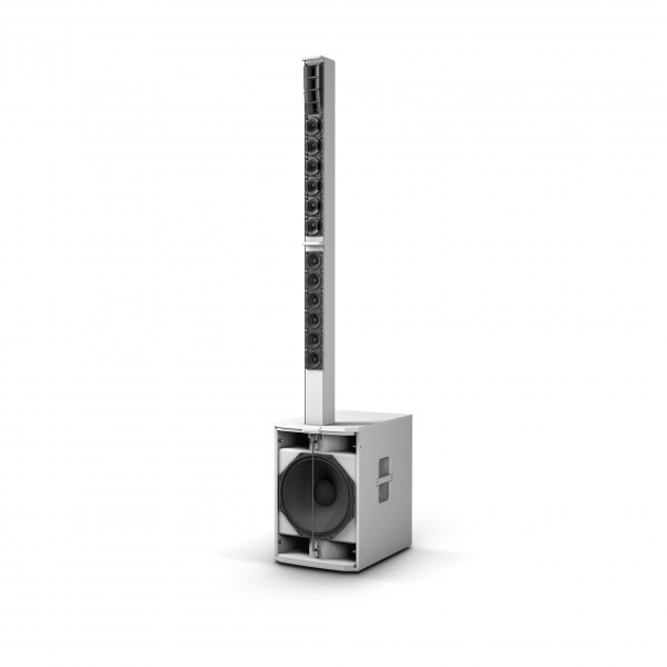 LD Systems Maui 44 G2 Column PA System, White - Angled Left, No Grill