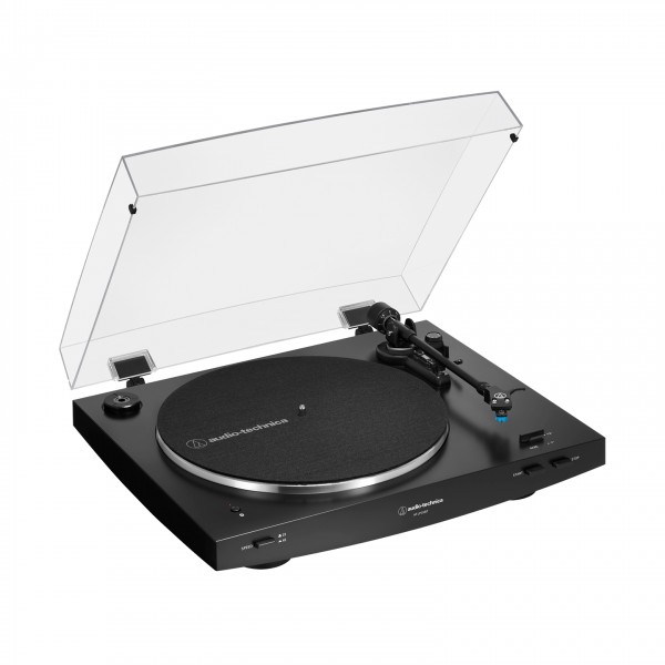 Audio Technica Turntable Fully Automatic Wireless Belt-Drive Black Side View