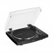 Audio Technica Turntable Fully Automatic Wireless Belt-Drive Black Side View