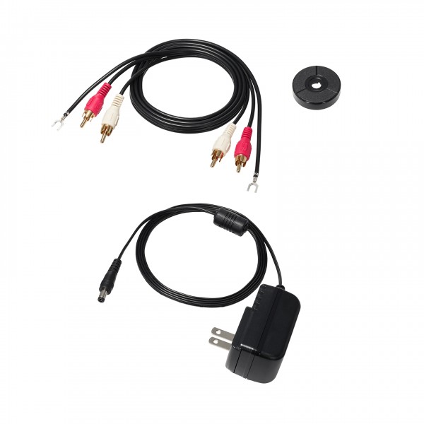Audio Technica Turntable Fully Automatic Wireless Belt-Drive Black Cable View