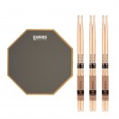 RealFeel Evans Apprentice Pad 7'' & LA Special 7A Wood Tip Sticks,