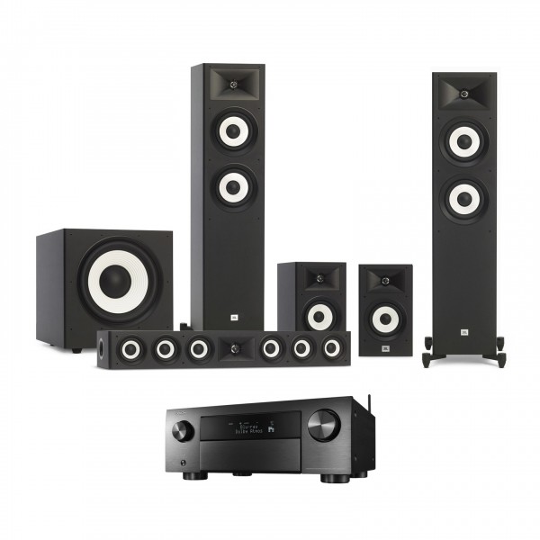 Denon AVC-X4700H, Black & JBL Stage A180 5.1 Speaker Package