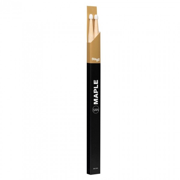 Stagg Maple 5A Drumsticks, Nylon Tip