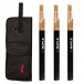 Stagg Nylon Stick Bag & Maple 7A Drumsticks, Wood Tip