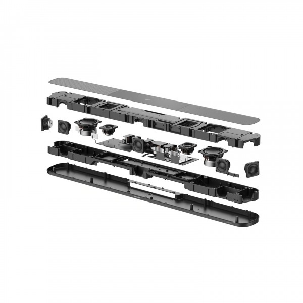 Sennheiser AMBEO Soundbar Plus and Subwoofer - Bar Exploded 
