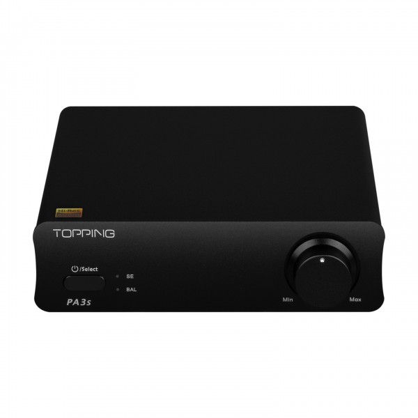 Topping PA3S Class D Power Amp, Black Front View