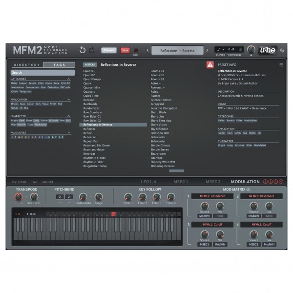 u-he MFM2 Delay Heaven - Browser