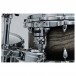 Tama Star Walnut 22'' 4pc Shell Pack, Satin Black Japanese Sen Burst - Tom Holder Detail