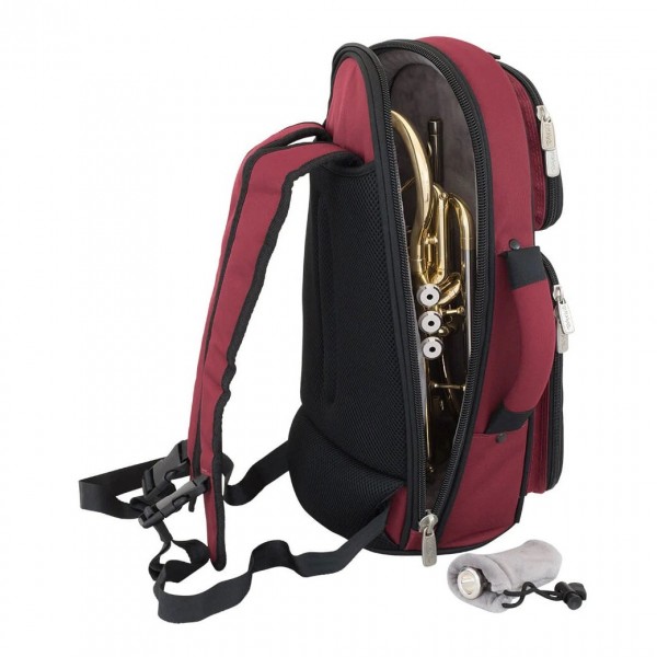 Tom and Will Cornet Gigbag, Burgundy and Grey Open