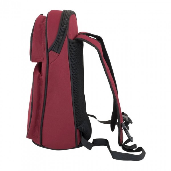 Tom and Will Cornet Gigbag, Burgundy and Grey Side