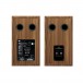 Triangle Borea BR03 Active Bookshelf Speakers (Pair), Oak Green front view with grille